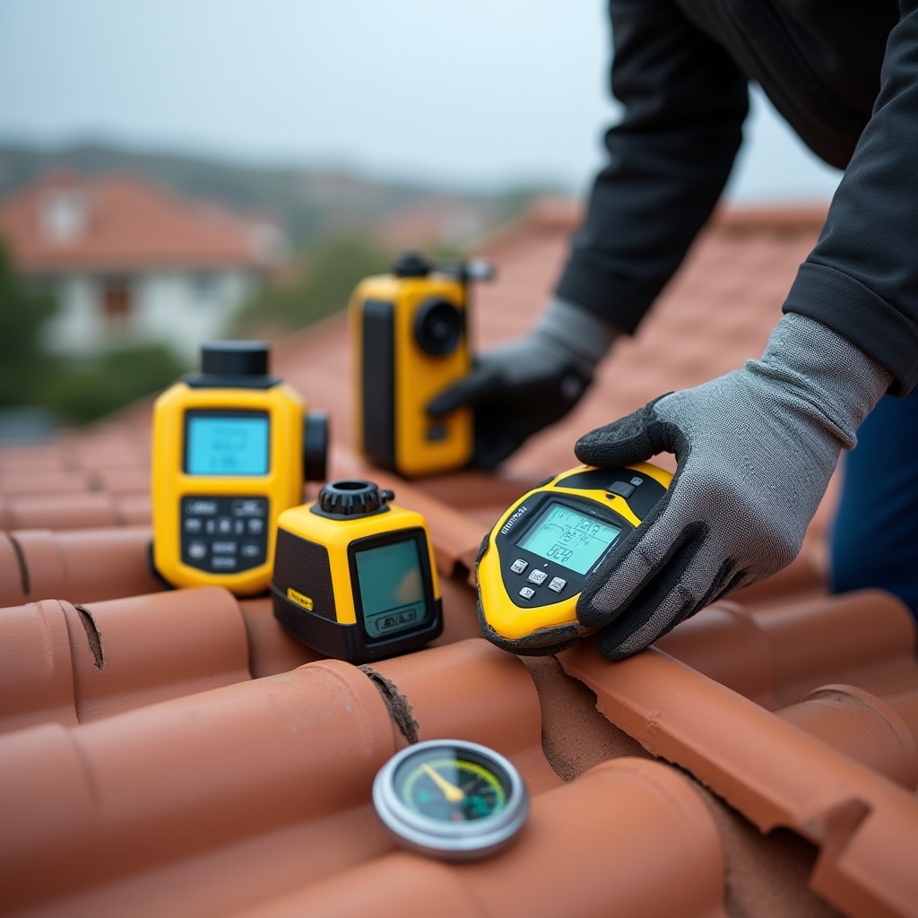 Precision measurement instruments in use